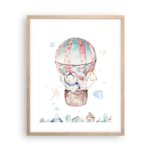 Póster en marco roble claro - Volveremos pronto - 40x50 cm