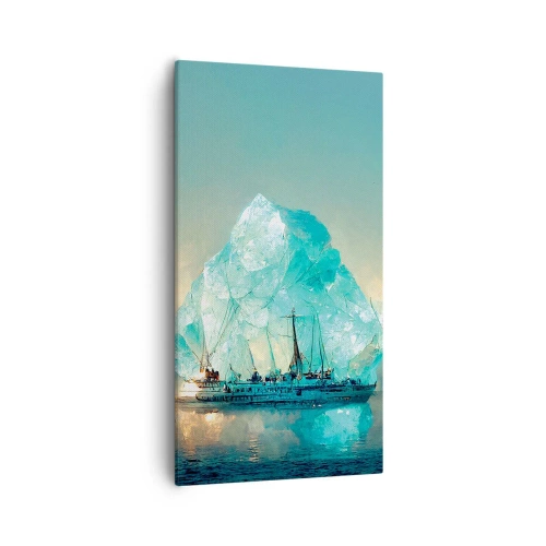 Cuadro sobre lienzo - Impresión de Imagen - Diamante ártico - 55x100 cm