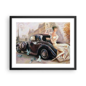 Póster en marco negro - Elegancia retro - 50x40 cm