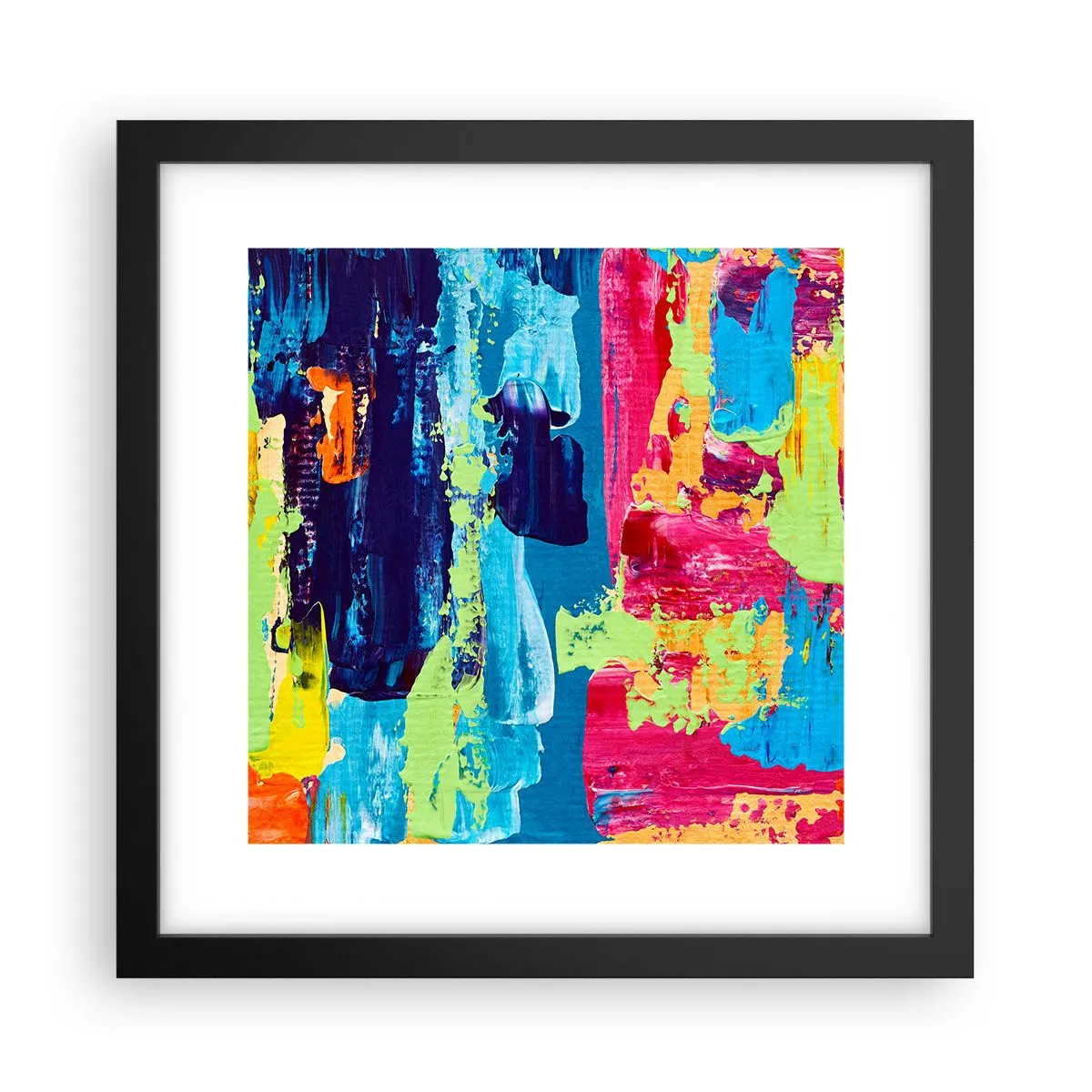 Póster en marco negro - ¡La vida es hermosa! - 30x30 cm