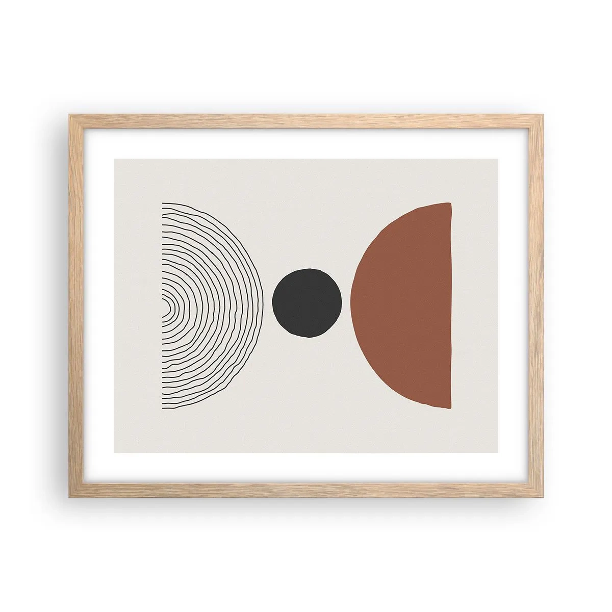 Póster en marco roble claro - En el centro de la atención - 50x40 cm