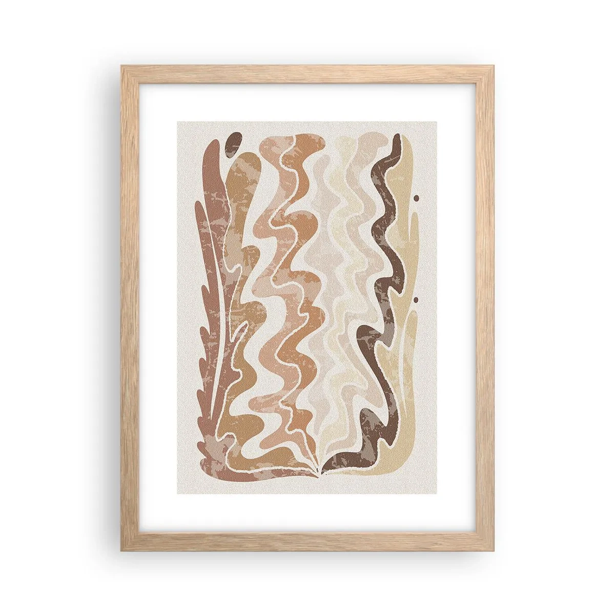 Póster en marco roble claro - Buena energía - buenas emociones - 30x40 cm