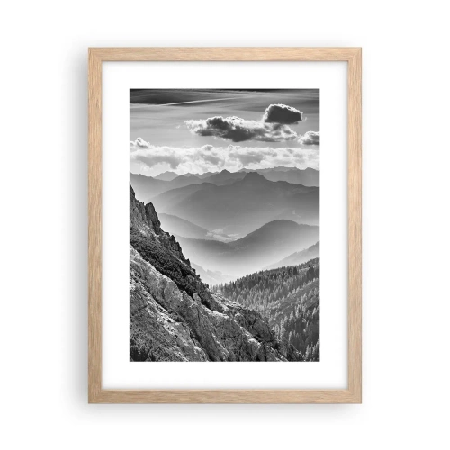 Póster en marco roble claro - Hasta el horizonte - 30x40 cm