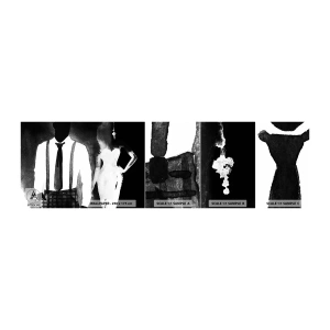 Muestra de fotomural autoadhesivo Deluxe Sticker - En un ambiente noir - Abstracción, Mujer y hombre, Moda - 100x30 cm
