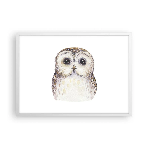 Póster en marco blanco - Mírame a los ojos - 70x50 cm