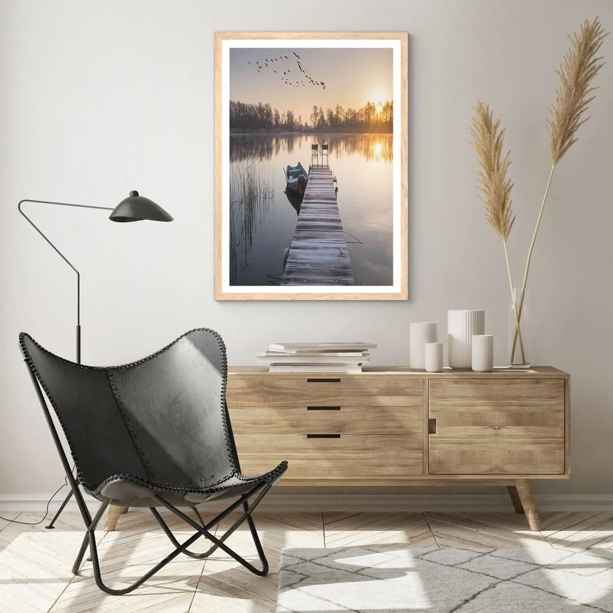 Póster en marco roble claro - Volveré en un rato - 40x50 cm