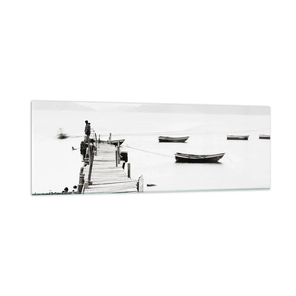 Cuadro sobre vidrio - Impresiones sobre Vidrio - Junto al agua tranquila y clara - 90x30 cm