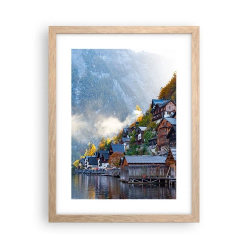 Póster en marco roble claro - Ambiente alpino - 30x40 cm