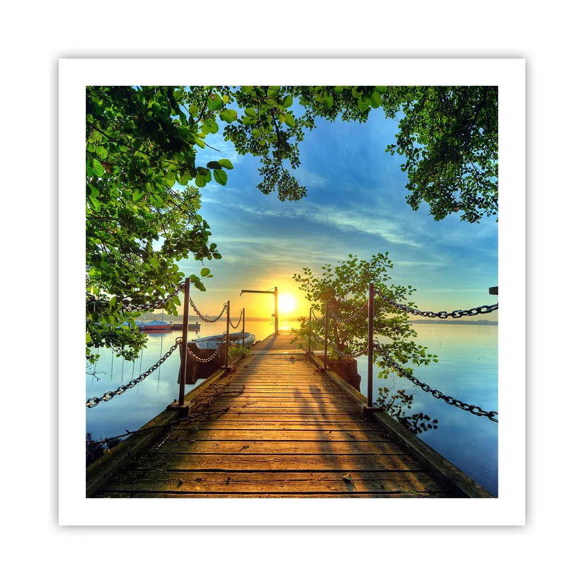 Póster - Atardecer junto al agua - 60x60 cm