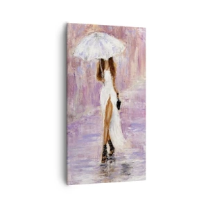 Cuadro sobre lienzo - Impresión de Imagen - En la lluvia de lilas - 55x100 cm