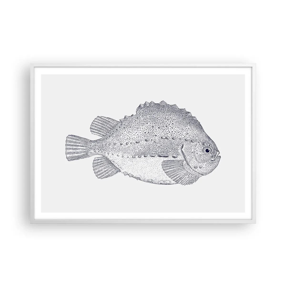 Póster en marco blanco - Para el álbum del naturalista - 100x70 cm