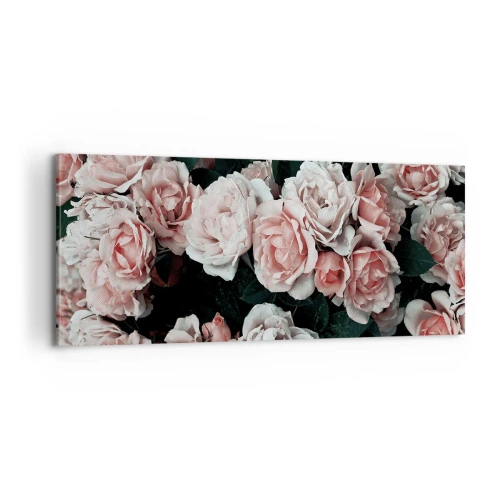 Cuadro sobre lienzo - Impresión de Imagen - Conjunto de rosas - 100x40 cm
