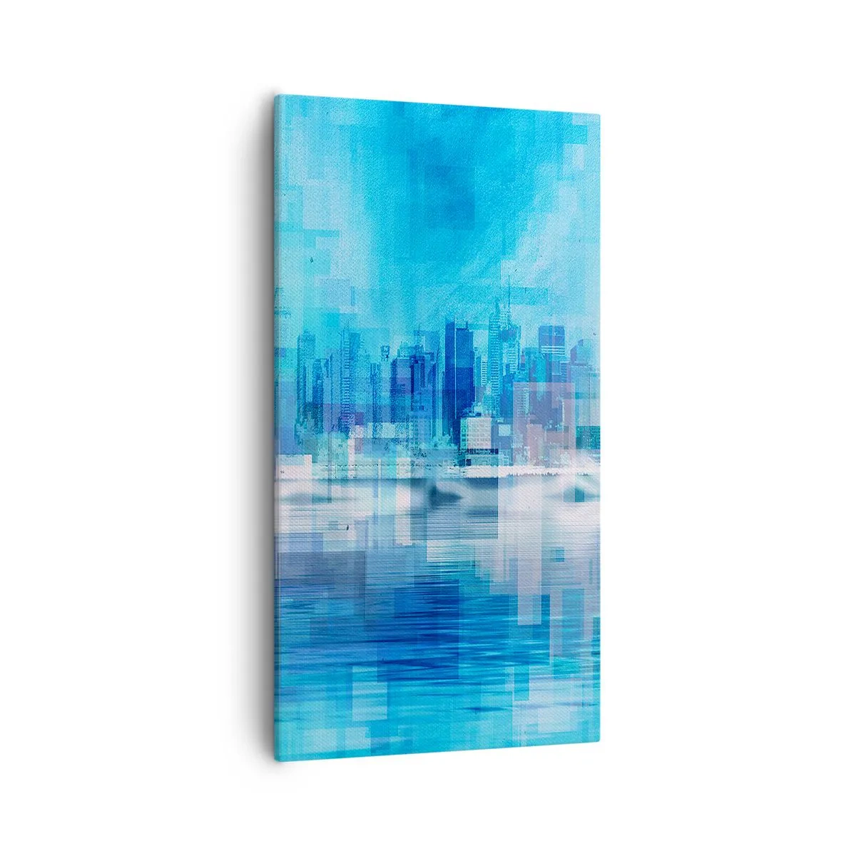 Cuadro sobre lienzo - Impresión de Imagen - La urbe azul - 55x100 cm