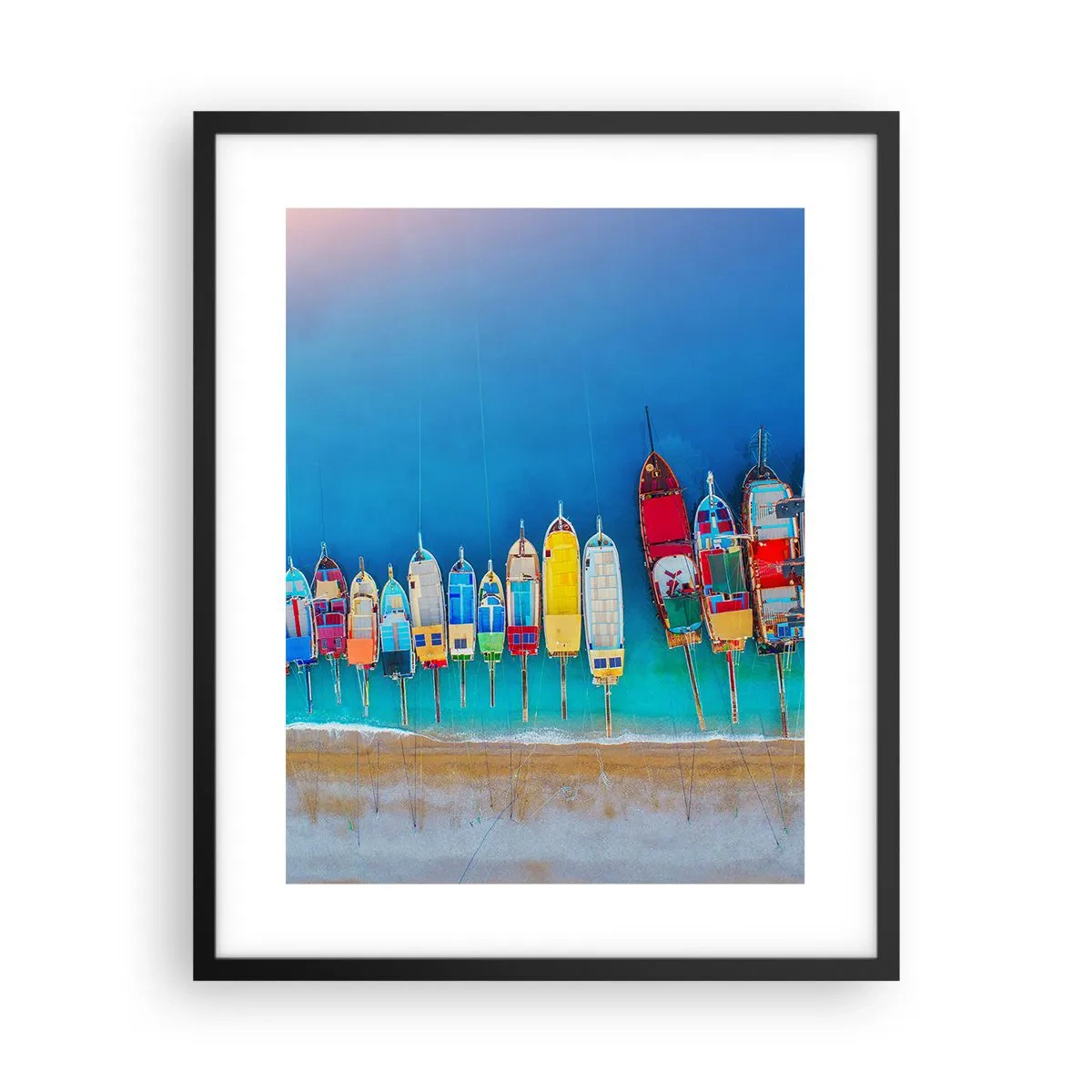 Póster en marco negro - A vista de pájaro - 40x50 cm