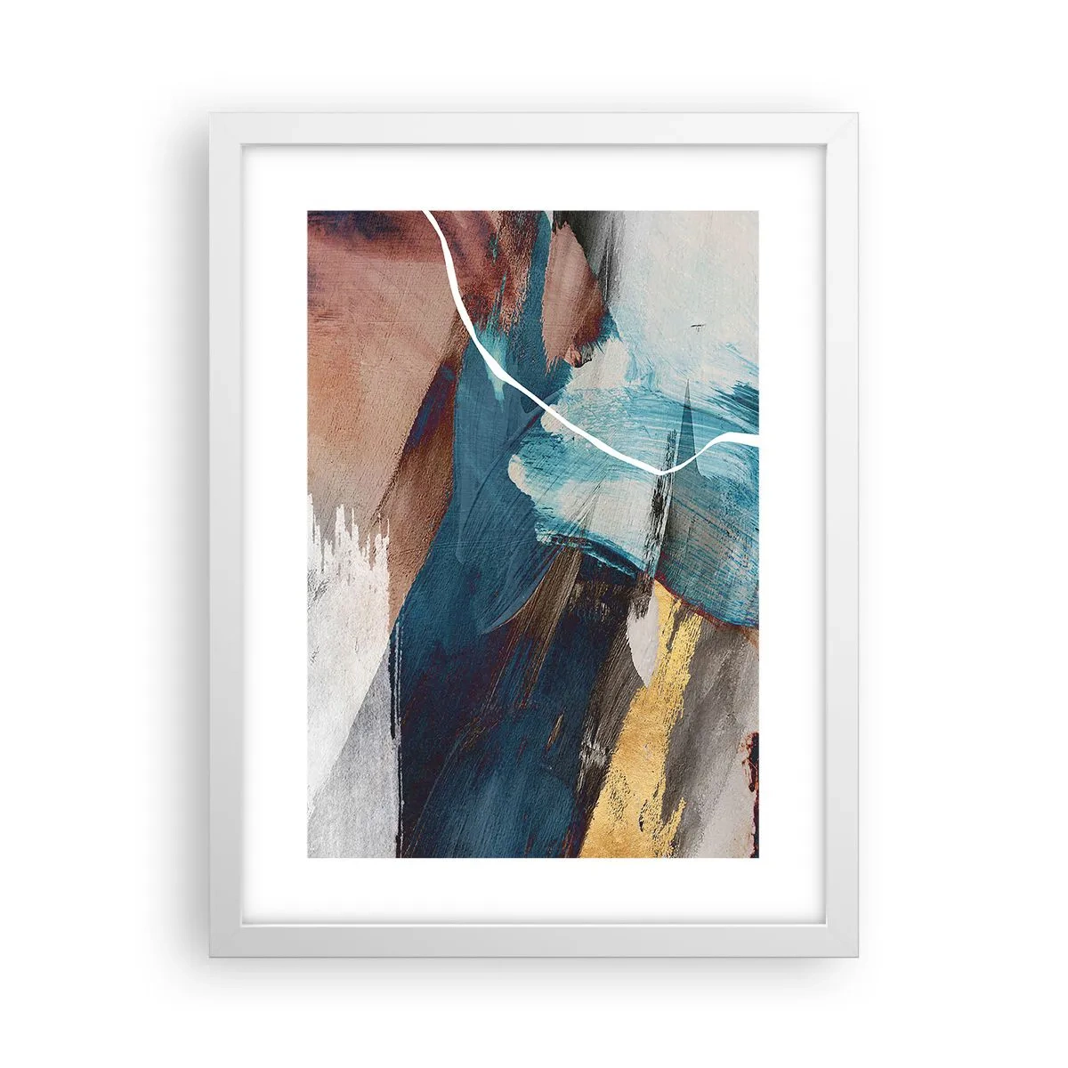 Póster en marco blanco - Con estilo y energía - 30x40 cm
