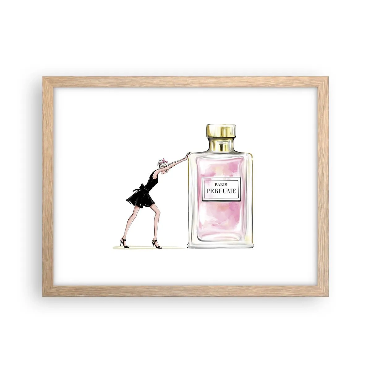 Póster en marco roble claro - La esencia de la feminidad - 40x30 cm