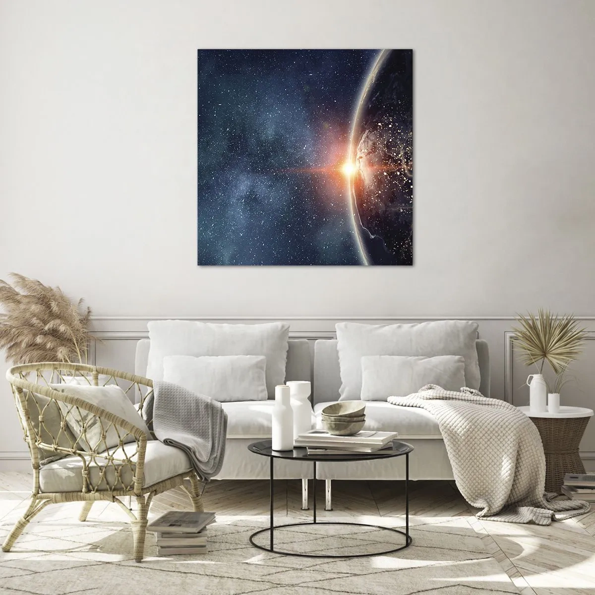 Cuadro sobre vidrio - Impresiones sobre Vidrio - En una nueva perspectiva - 40x40 cm