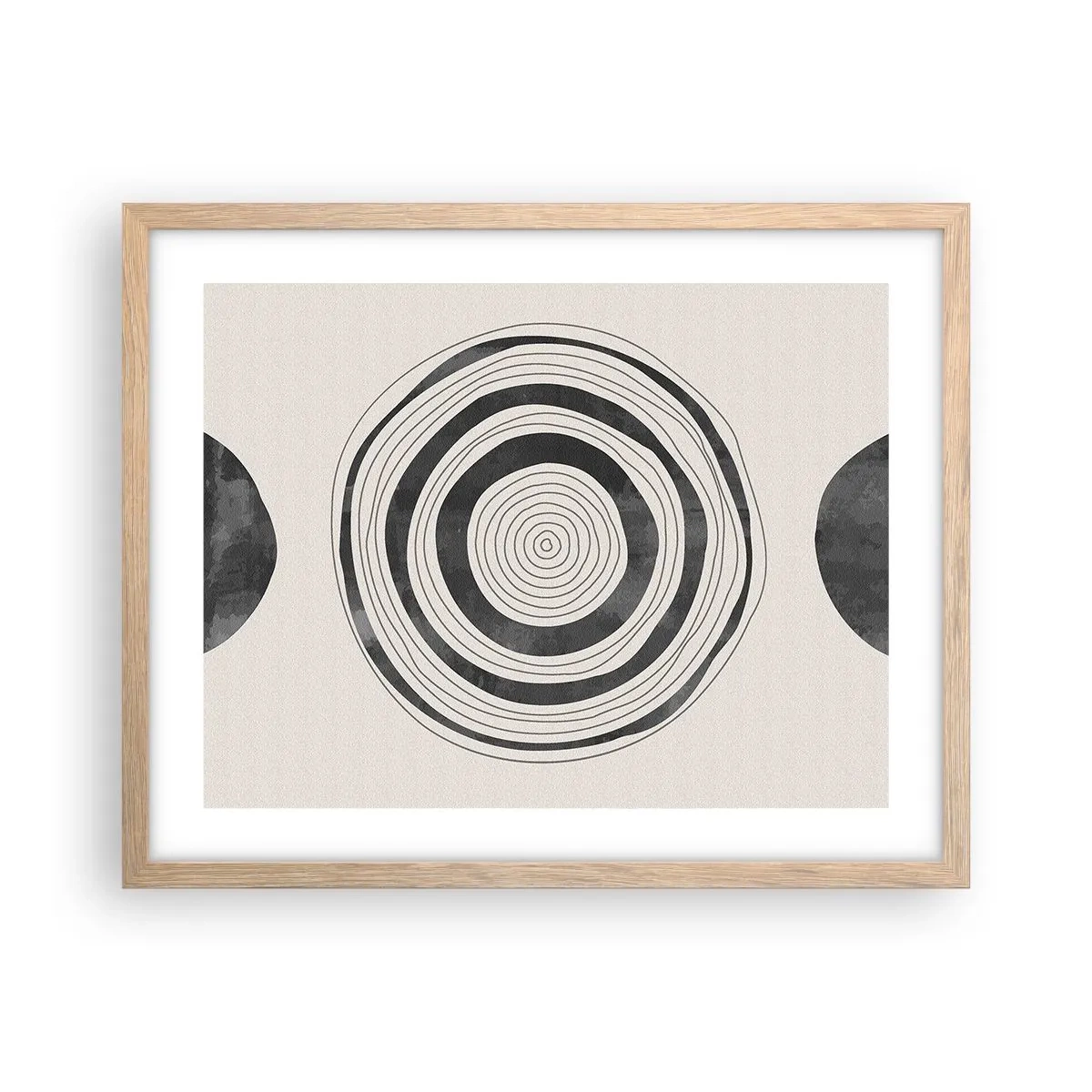 Póster en marco roble claro - Lo importante es lo que hay entre medias - 50x40 cm