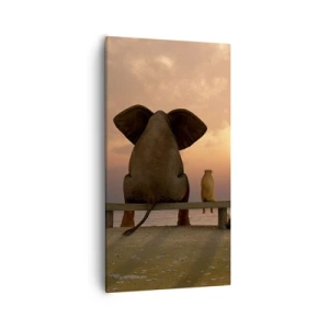 Cuadro sobre lienzo - Impresión de Imagen - Es bueno estar en silencio juntos - 55x100 cm