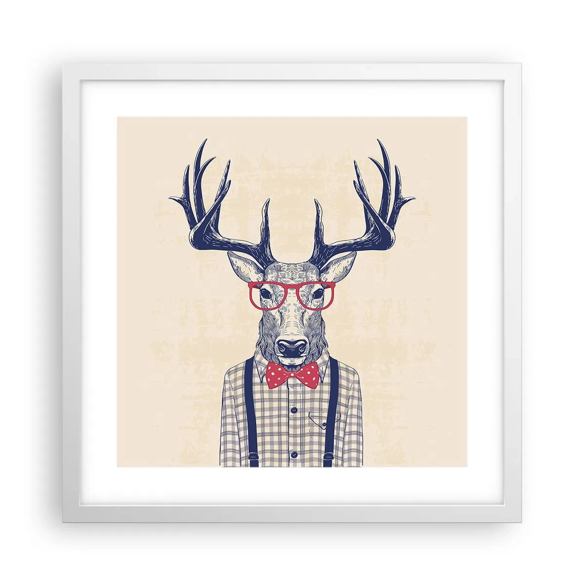 Póster en marco blanco - Una extravagancia lúdica - 40x40 cm