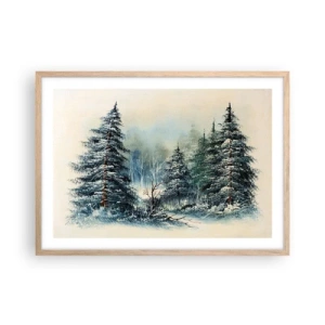 Póster en marco roble claro - Preparados para la Navidad - 70x50 cm