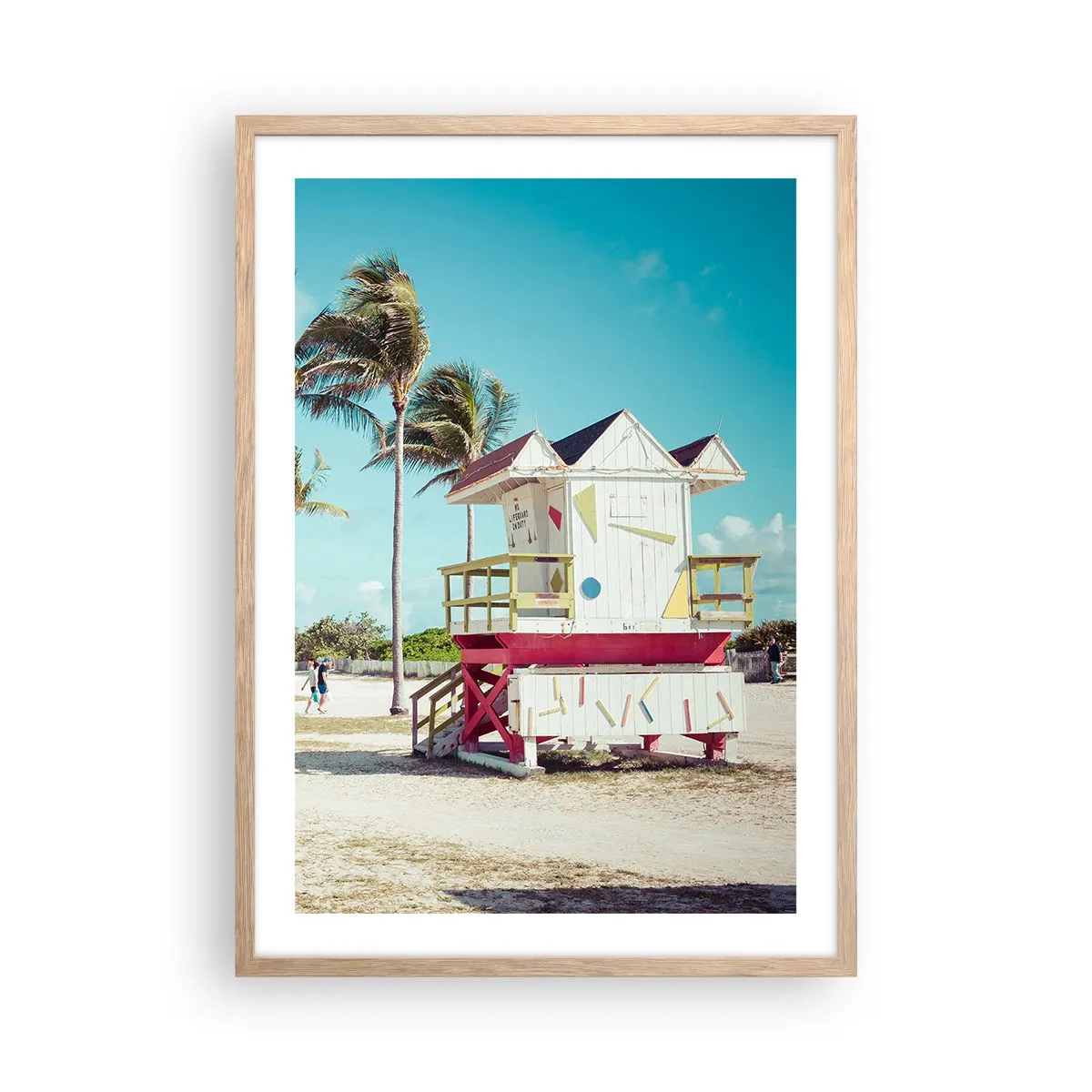 Póster en marco roble claro - Un hermoso día por delante - 50x70 cm