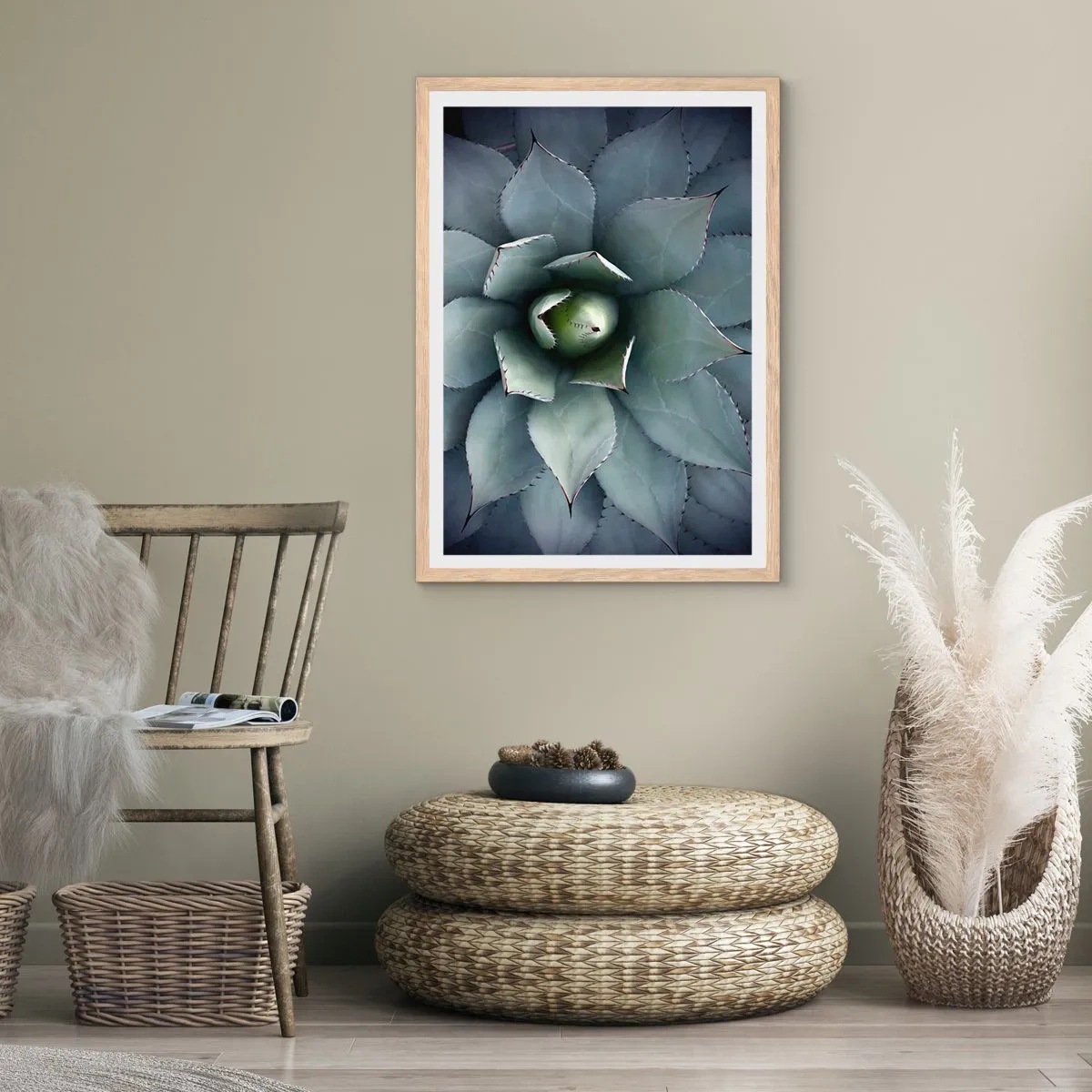 Póster en marco roble claro - Perfección natural - 70x100 cm