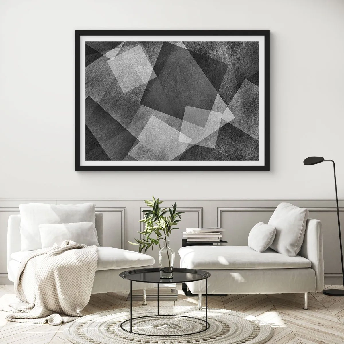 Póster en marco negro - Un símbolo eterno de permanencia y orden - 50x40 cm