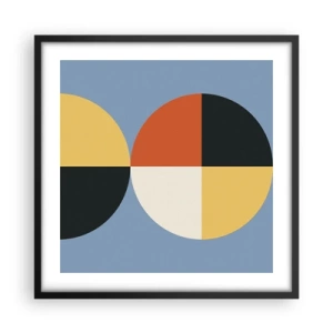 Póster en marco negro - Mira y cuenta - 50x50 cm