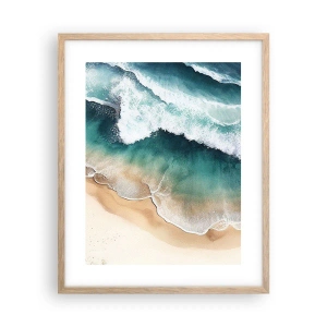 Póster en marco roble claro - Un encuentro eterno - 40x50 cm