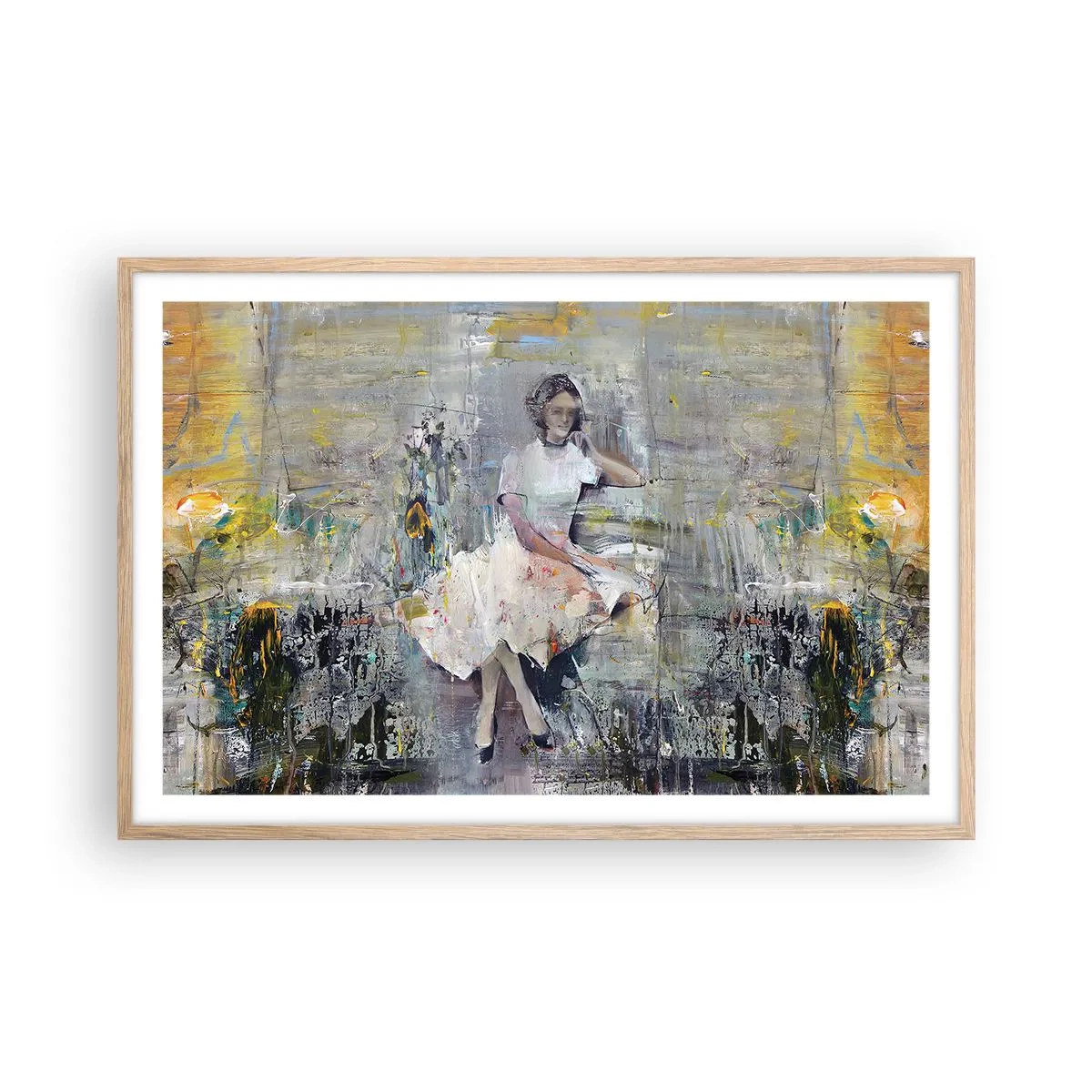 Póster en marco roble claro - Clásica y moderna - 91x61 cm