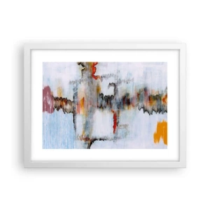 Póster en marco blanco - Abstracto sobre el agua - 40x30 cm