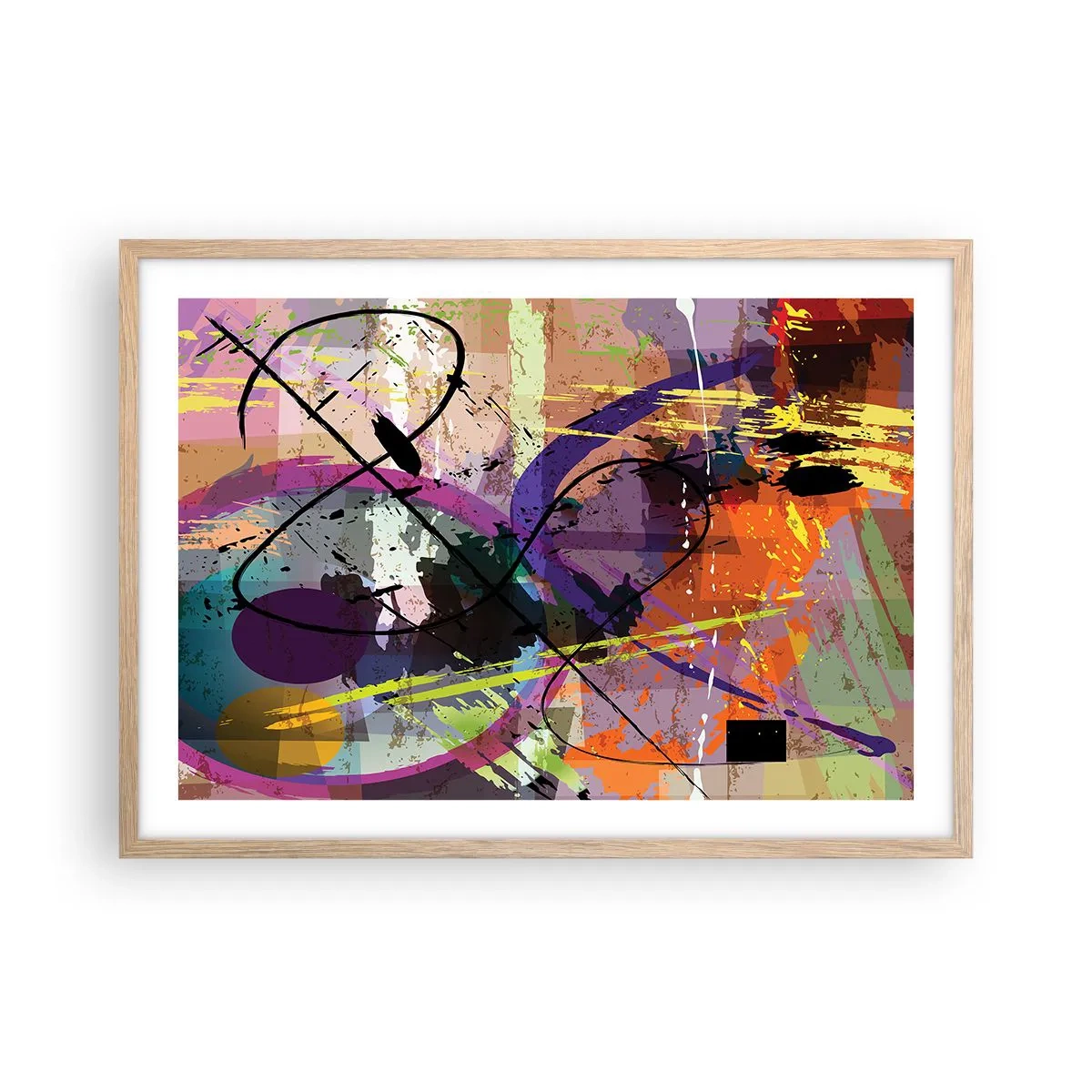 Póster en marco roble claro - Siempre hay más de un camino - 70x50 cm