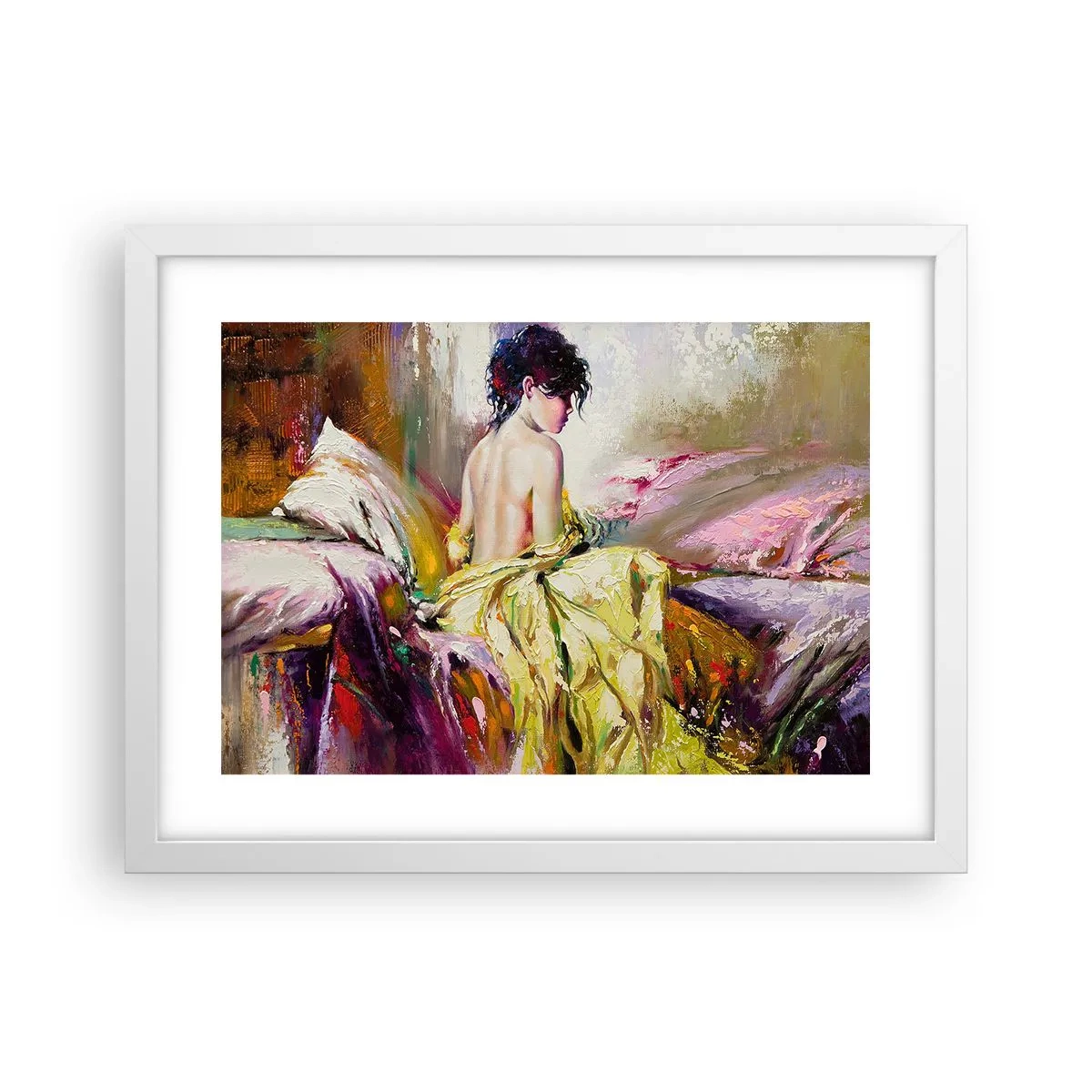 Póster en marco blanco - La hermosura y frescura de la flor - 40x30 cm