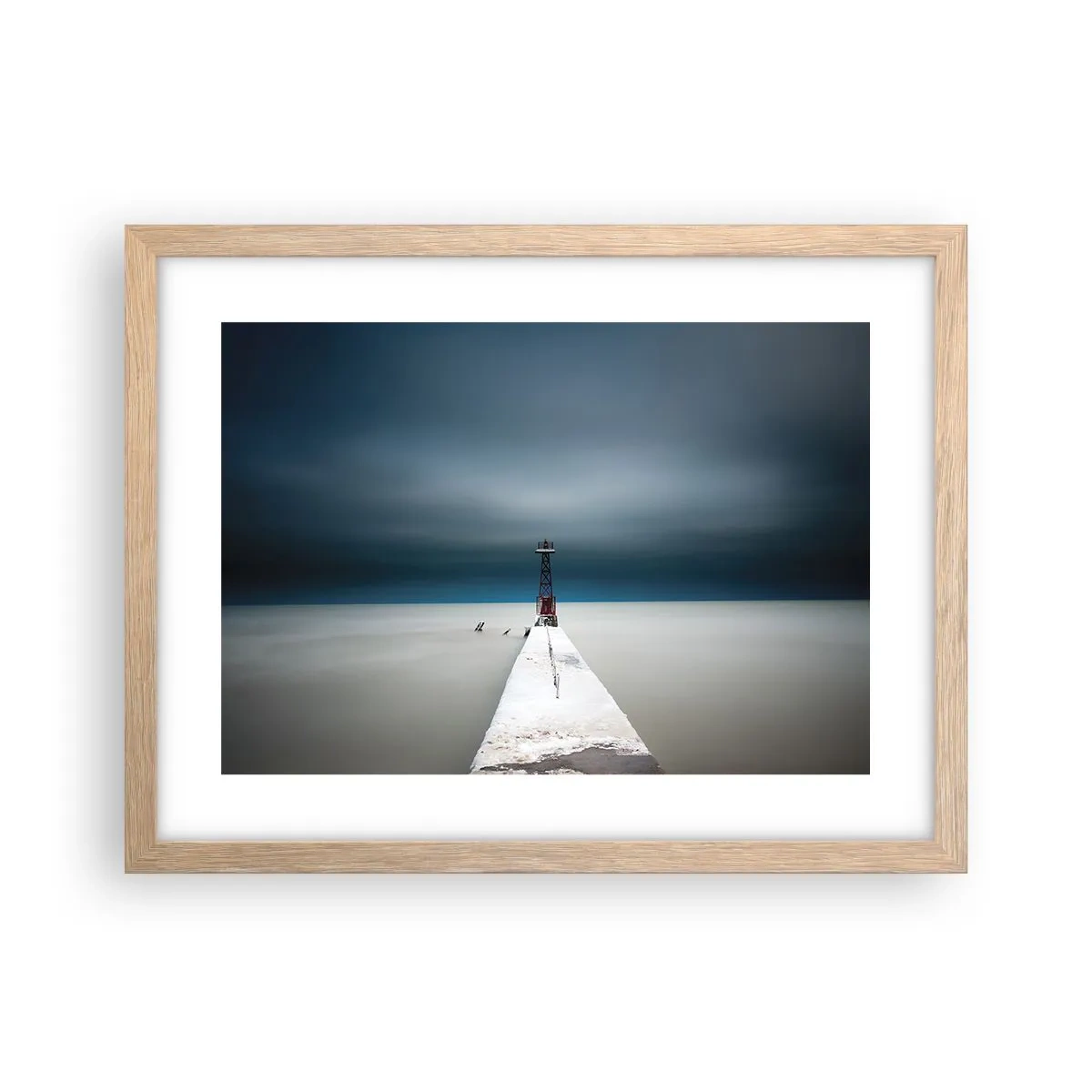 Póster en marco roble claro - Encuentro con la inmensidad - 40x30 cm