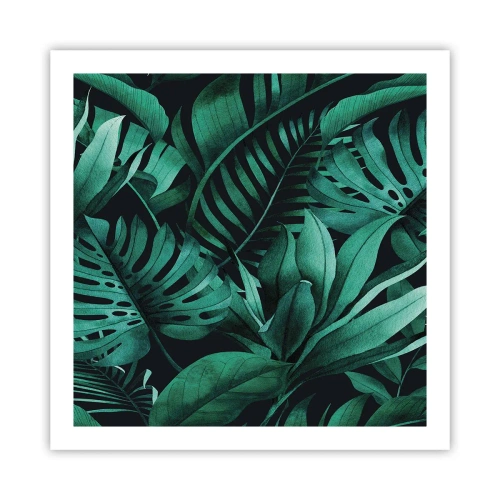 Póster - Profundidad del verde tropical - 60x60 cm