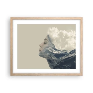 Póster en marco roble claro - La belleza de los elementos - 50x40 cm