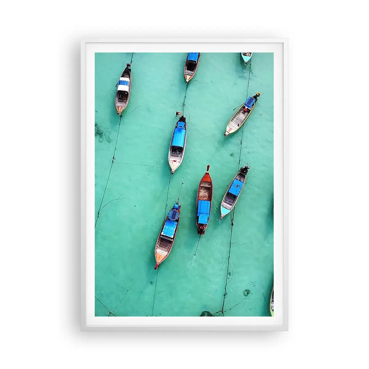 Póster en marco blanco - En alegre espera - 70x100 cm