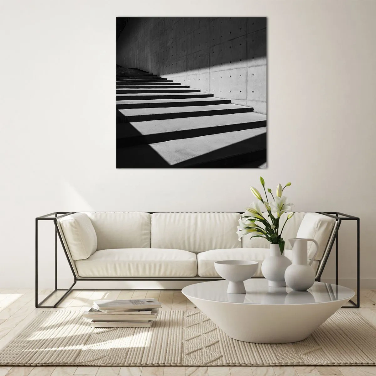 Cuadro sobre vidrio - Impresiones sobre Vidrio - La cruda belleza del modernismo - 60x60 cm