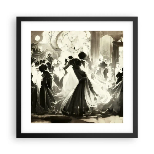 Póster en marco negro - Gran mascarada - 40x40 cm