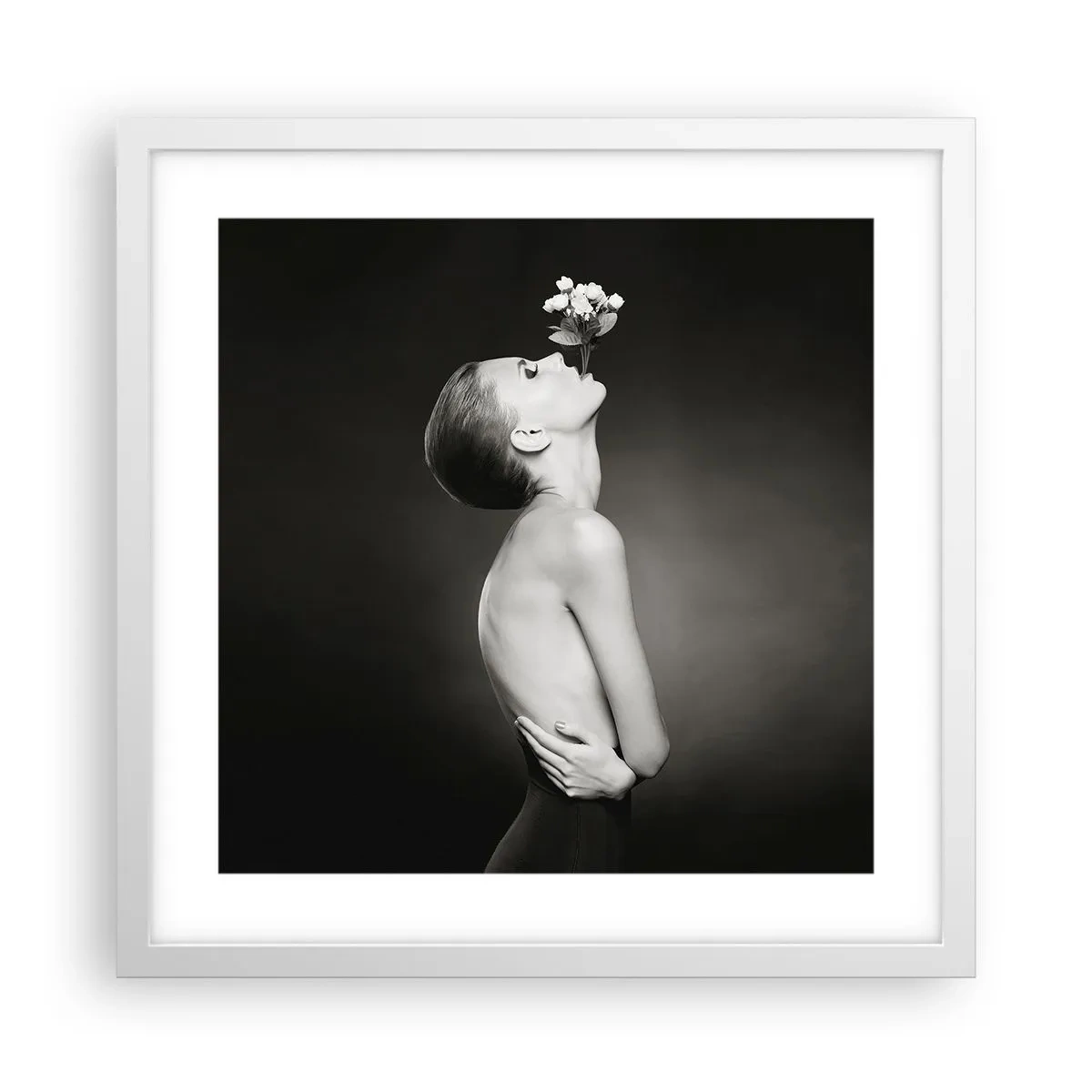 Póster en marco blanco - Elegancia excéntrica - 40x40 cm