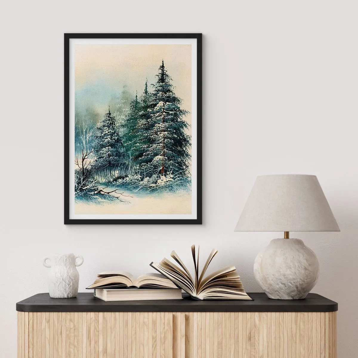 Póster en marco negro - Preparados para la Navidad - 30x40 cm