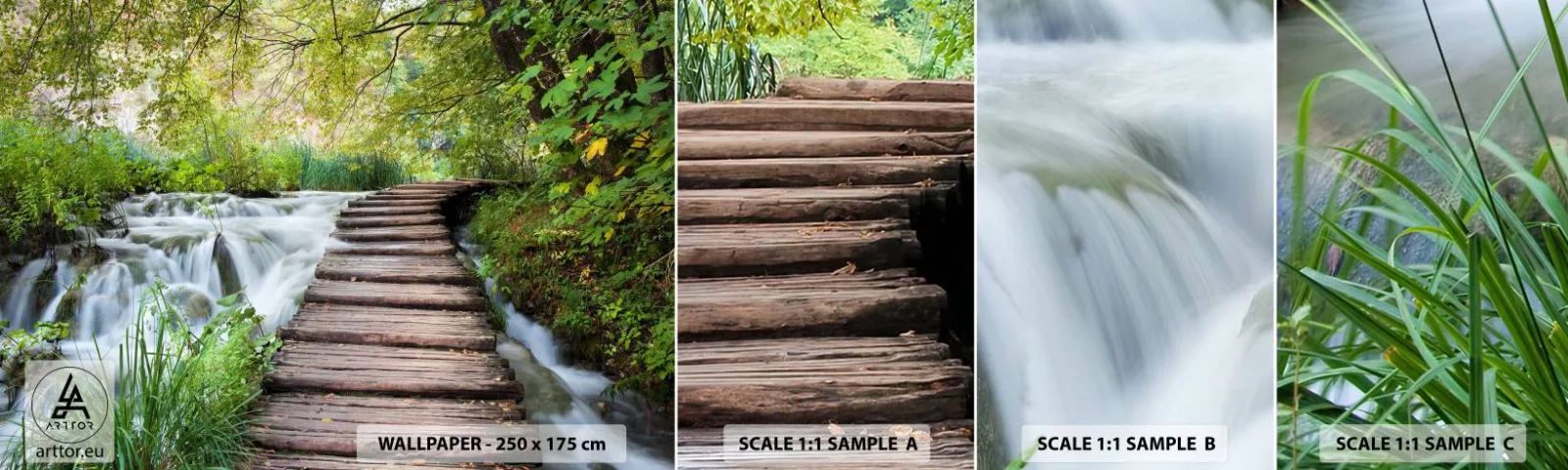 Muestra De Fotomural Standard Eco - No es agua silenciosa en absoluto - Paisaje, Croacia, Naturaleza - 100x30 cm