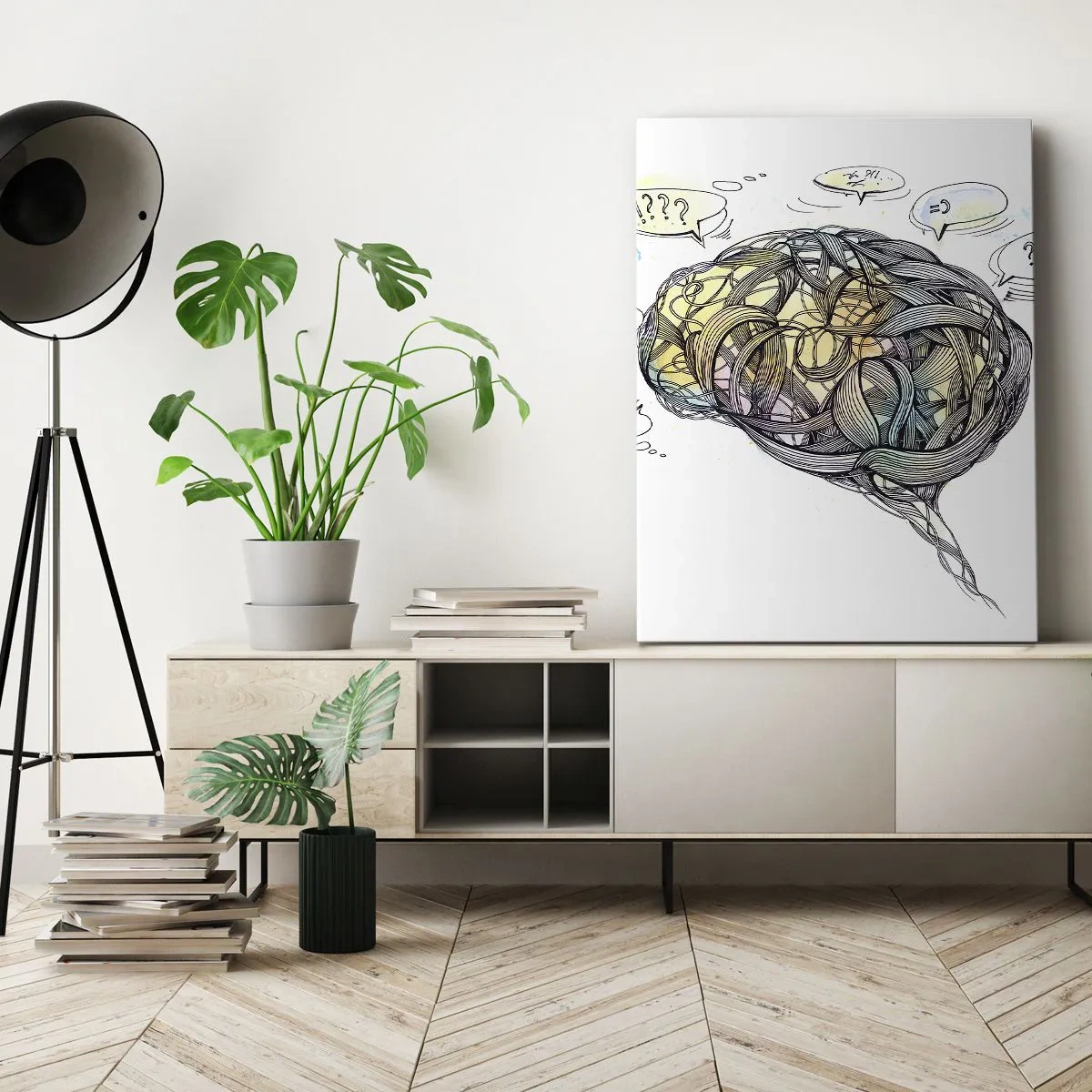 Cuadro sobre lienzo - Impresión de Imagen - El hombre, el gran enigma - 45x80 cm