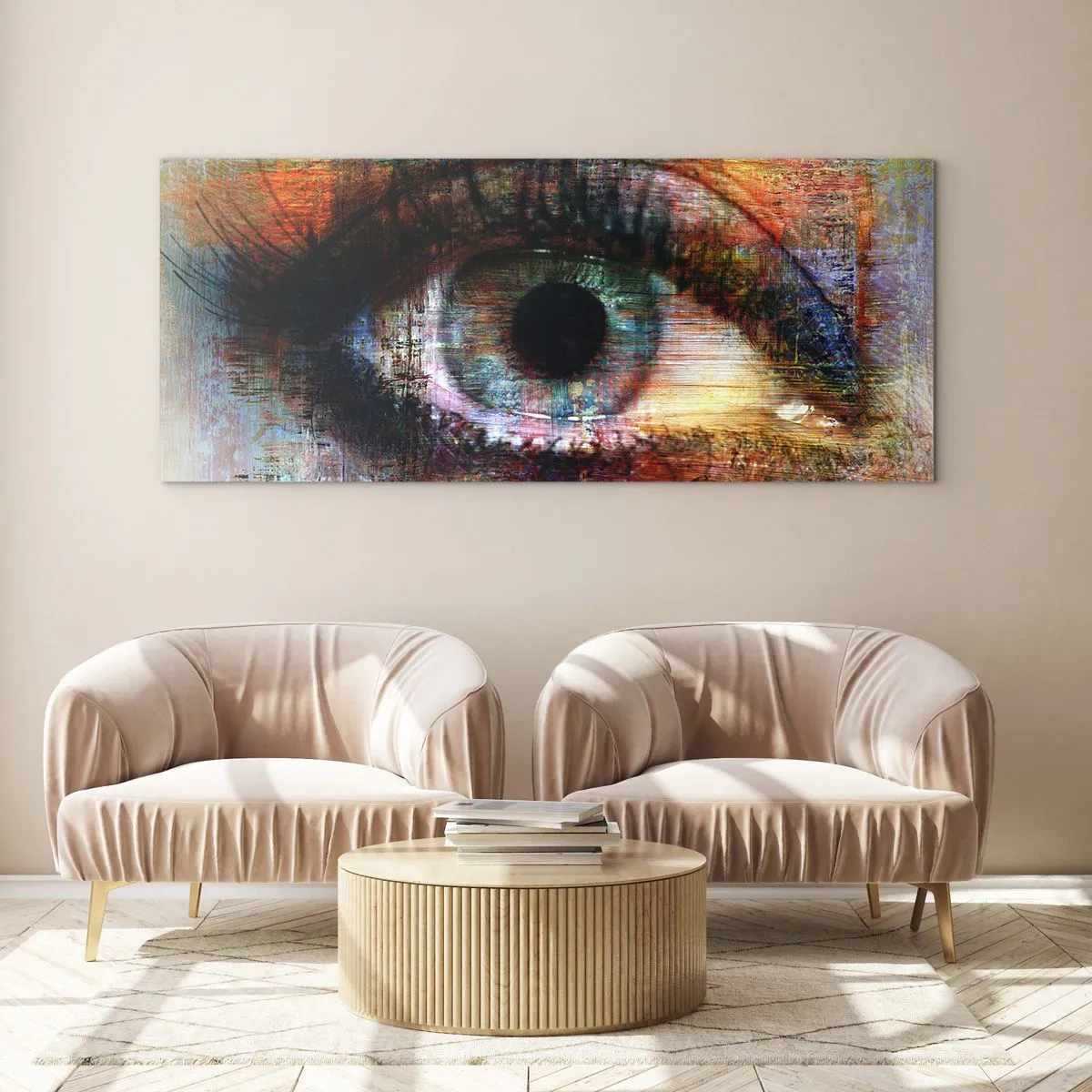 Cuadro sobre vidrio - Impresiones sobre Vidrio - Puedes mirar en el alma - 100x40 cm