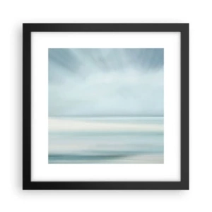 Póster en marco negro - Paz hasta el horizonte - 30x30 cm