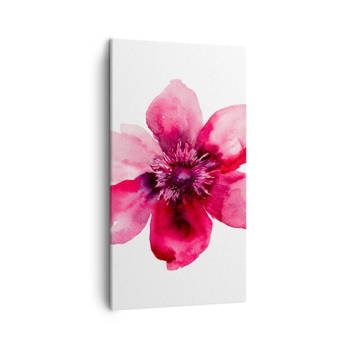 Cuadro sobre lienzo - Impresión de Imagen - Un beso con aroma a carmín - 45x80 cm