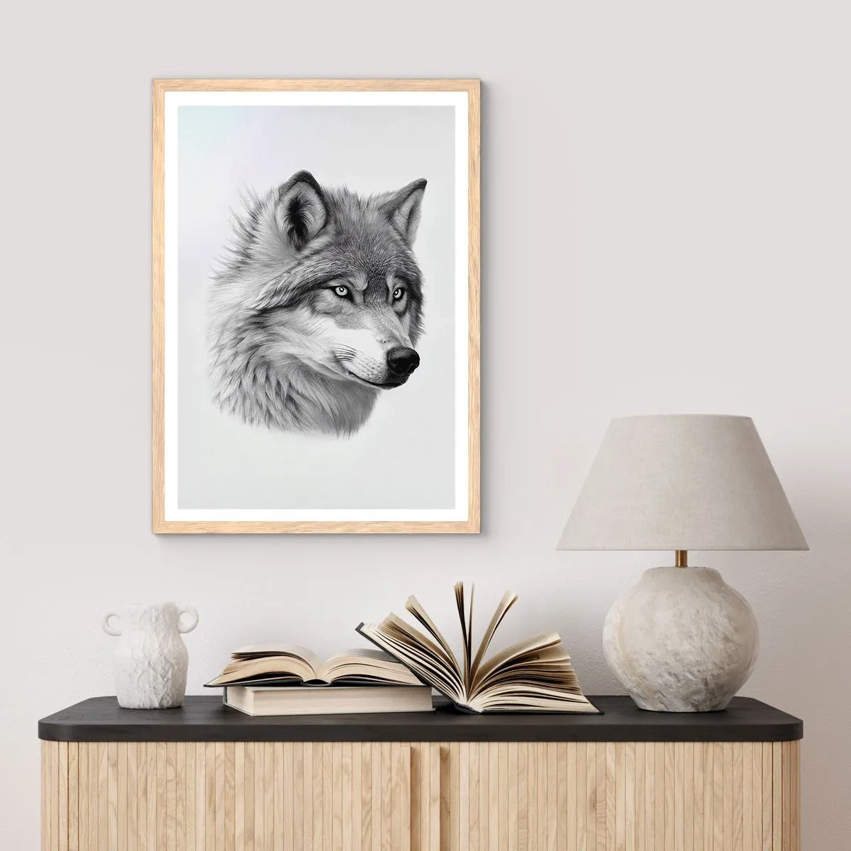 Póster en marco roble claro - Alfa - sin duda - 30x40 cm