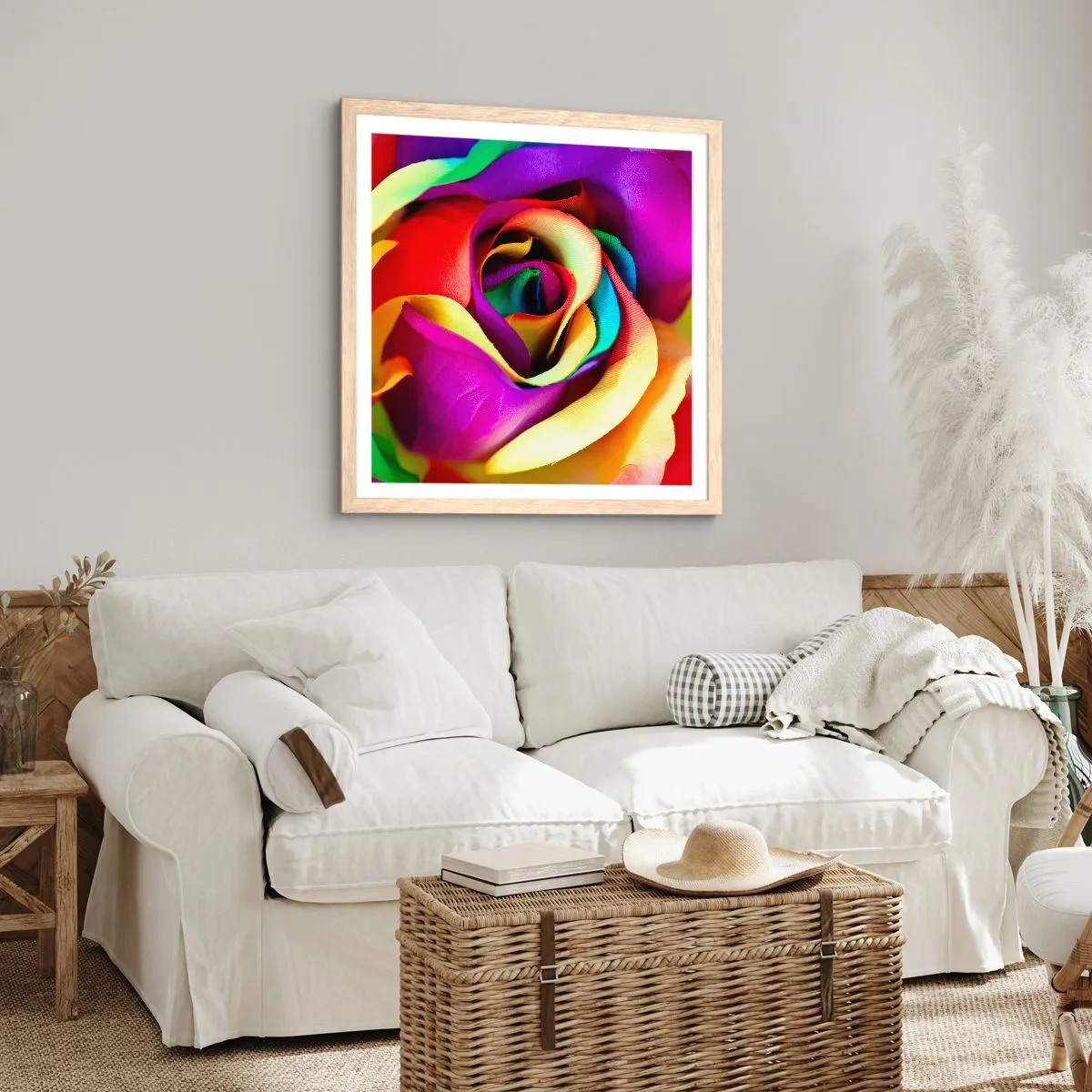 Póster en marco roble claro - Es imposible - 30x30 cm