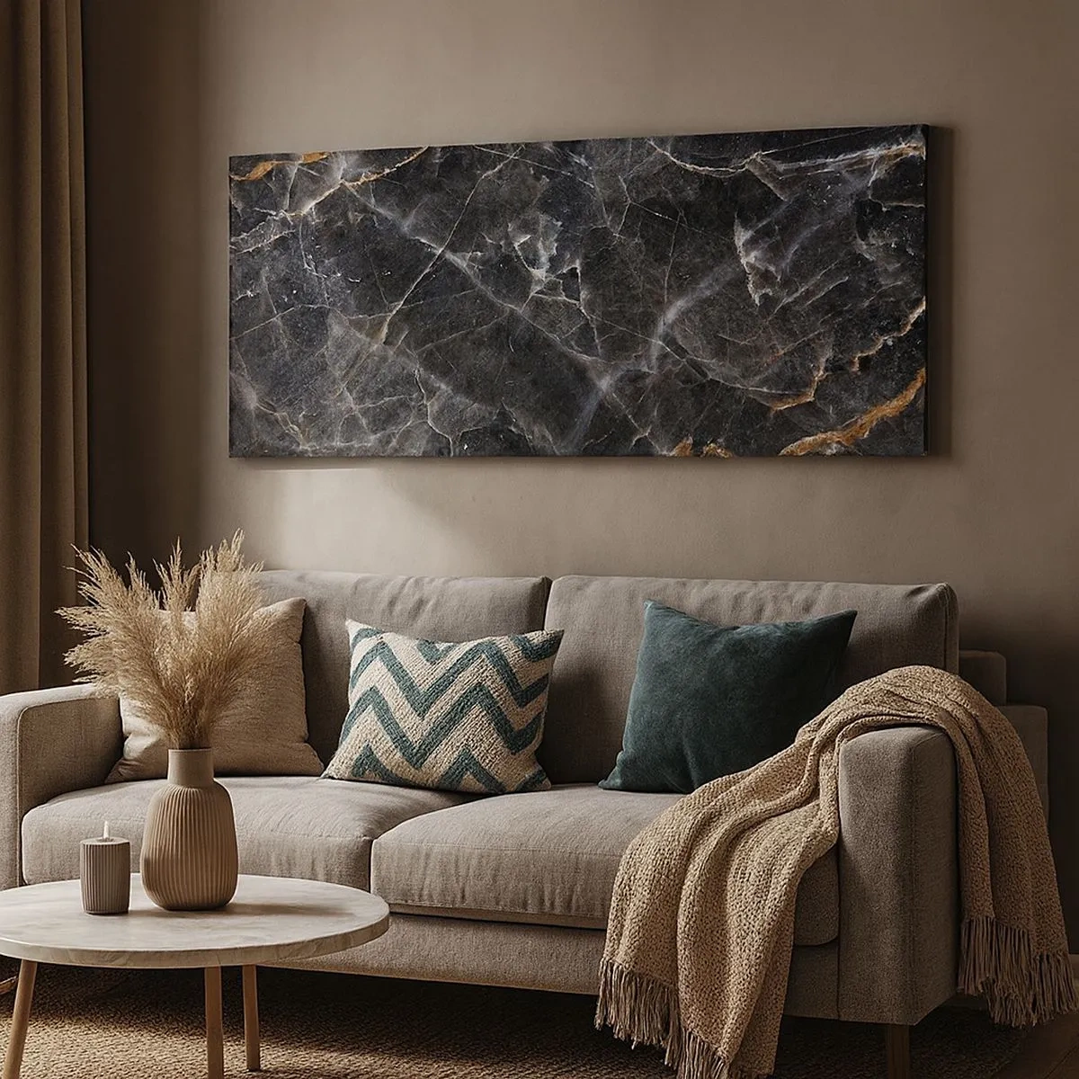 Cuadro sobre lienzo - Impresión de Imagen - La vida interior de la piedra - 100x40 cm